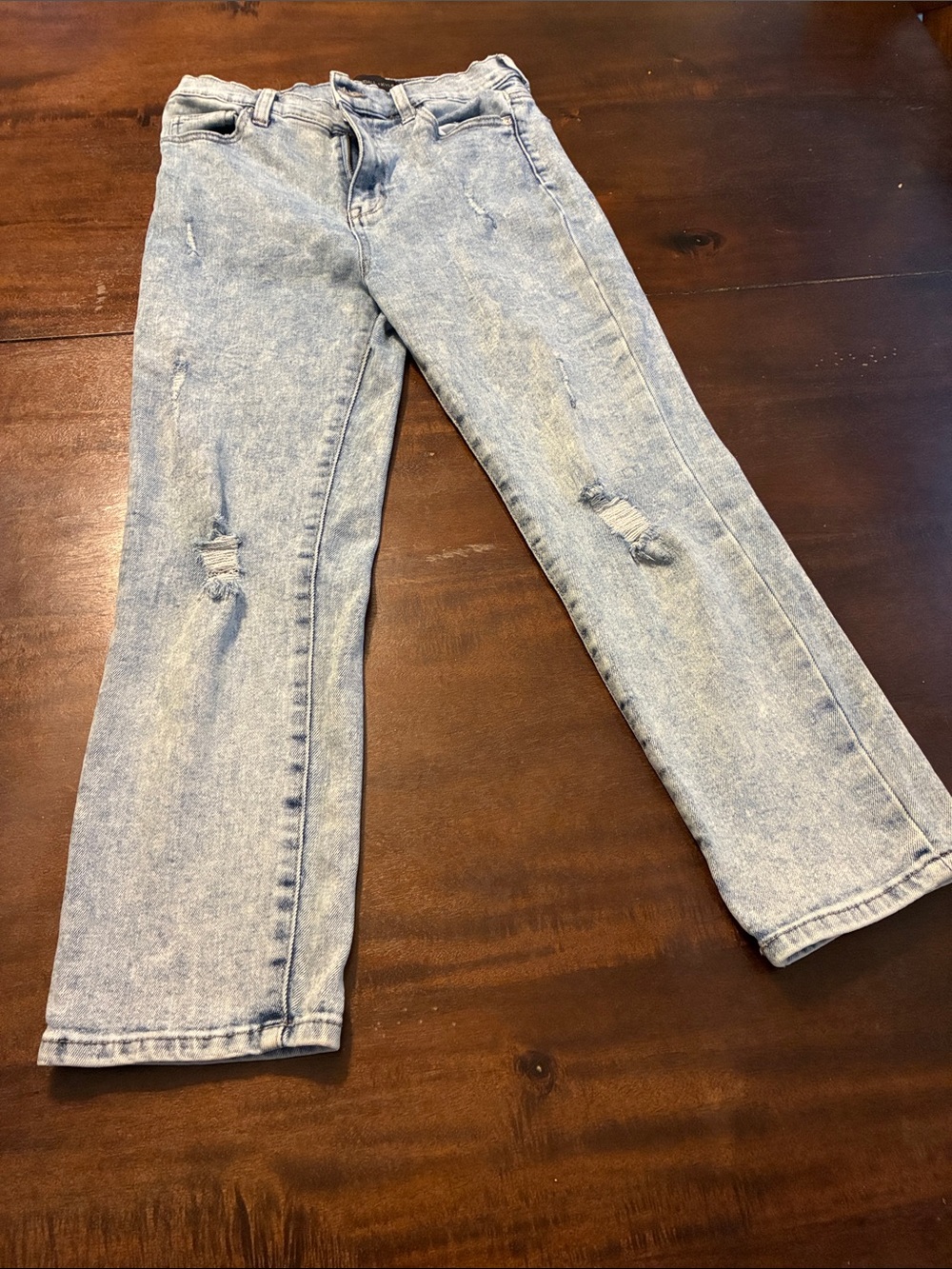 Kendall & Kylie Acid Wash Light Blue Flare Jeans